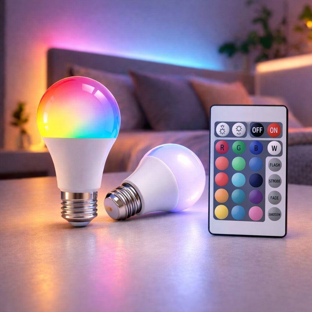 Colorful E27 LED Light Bulb with Remote Control