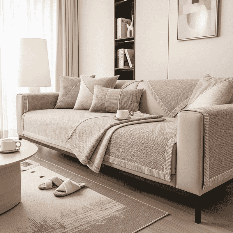 Year-Round Comfort with Our Non-Slip Cotton-Linen Sofa Cover