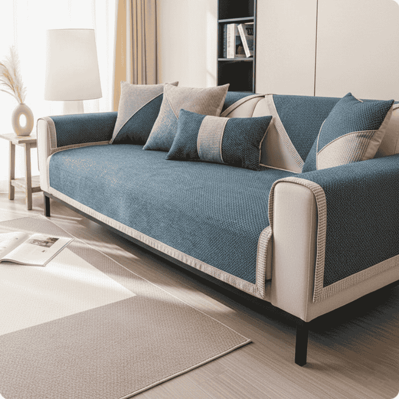 Year-Round Comfort with Our Non-Slip Cotton-Linen Sofa Cover