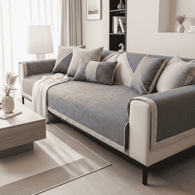 Year-Round Comfort with Our Non-Slip Cotton-Linen Sofa Cover