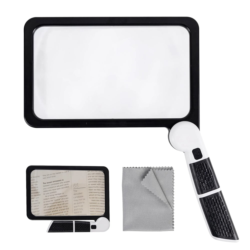 ClarityMax 5X Illuminated Handheld Magnifier for Easy Reading