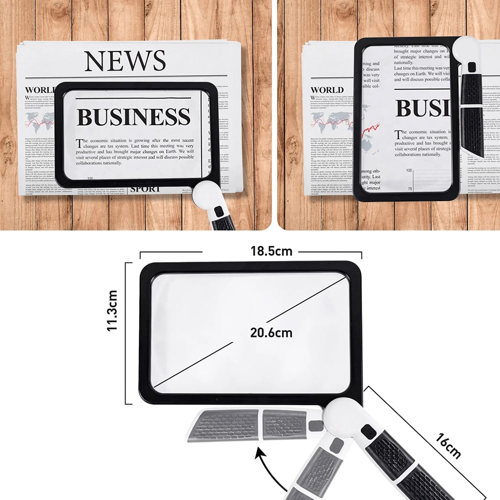ClarityMax 5X Illuminated Handheld Magnifier for Easy Reading