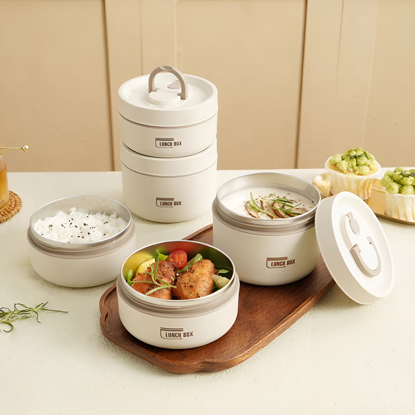 Smart Lunch Carrier with Layered Sections & Spill-Resistant Design | Comes with Stylish Tote