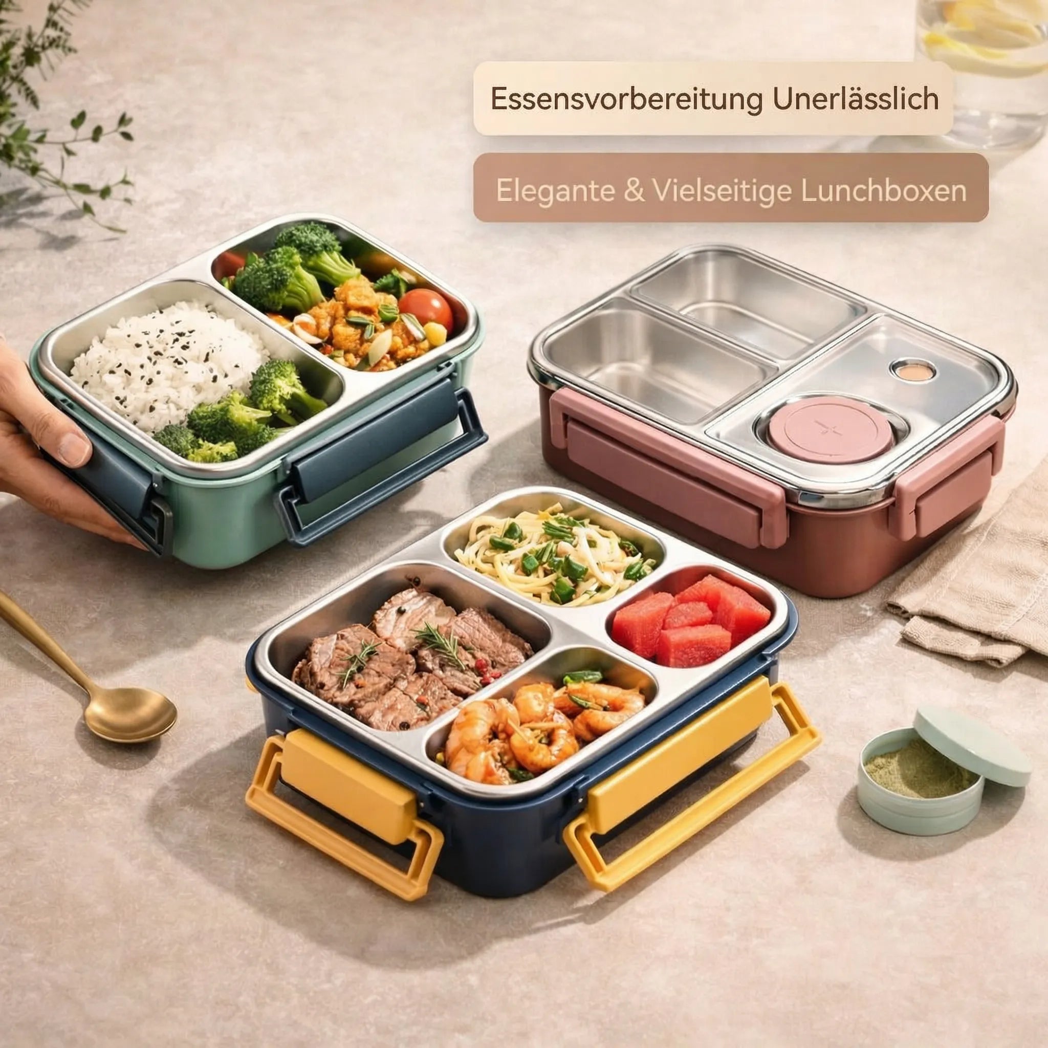 SmartSeal Meal Container | Stainless Steel Lunchbox with Dividers