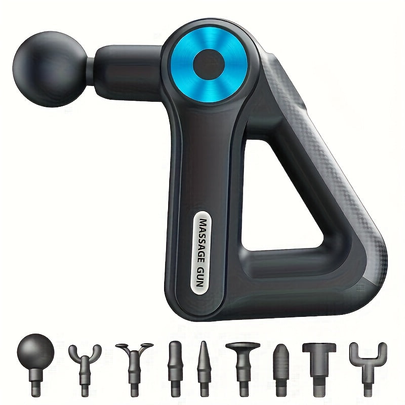 Versatile Massage Device with 9 Attachments for Total Relief
