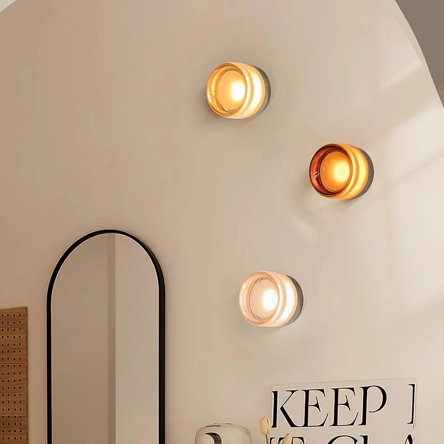LumaSphere - Elegant Dimple Glass LED Wall Light for Modern Homes