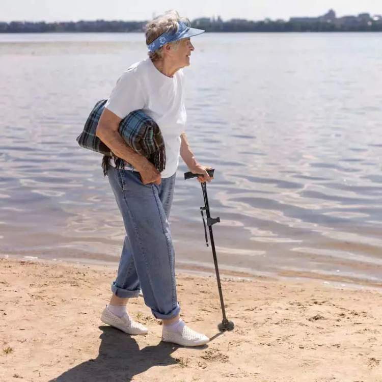 All-Terrain LED Walking Stick with Safety Features
