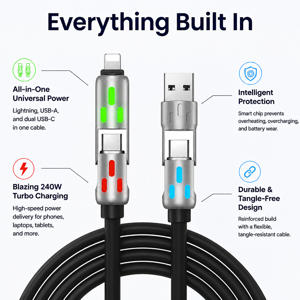 Voltara™ PowerFlex — Lightning-Fast Charging That Declutters Your Life and Protects Your Devices