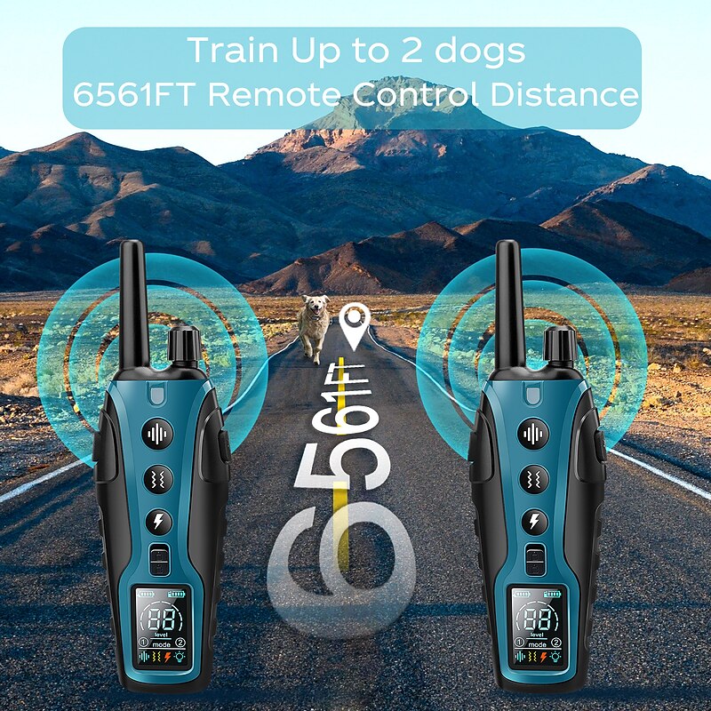 Pro Dog Training Collar with 2000-Metre Control Distance
