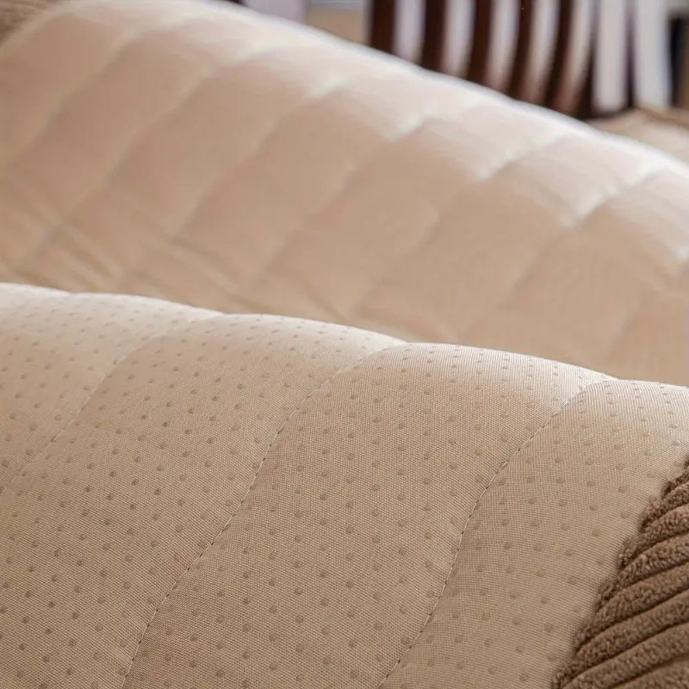 Luxurious Plush Sofa Cover | Cozy Protection for Your Furniture