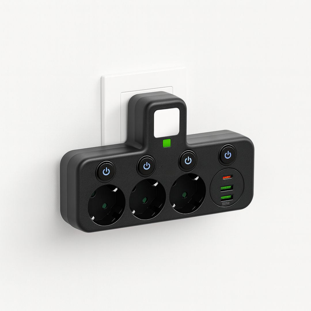 Smart Power Strip with USB Ports & Switch - Charge Multiple Devices