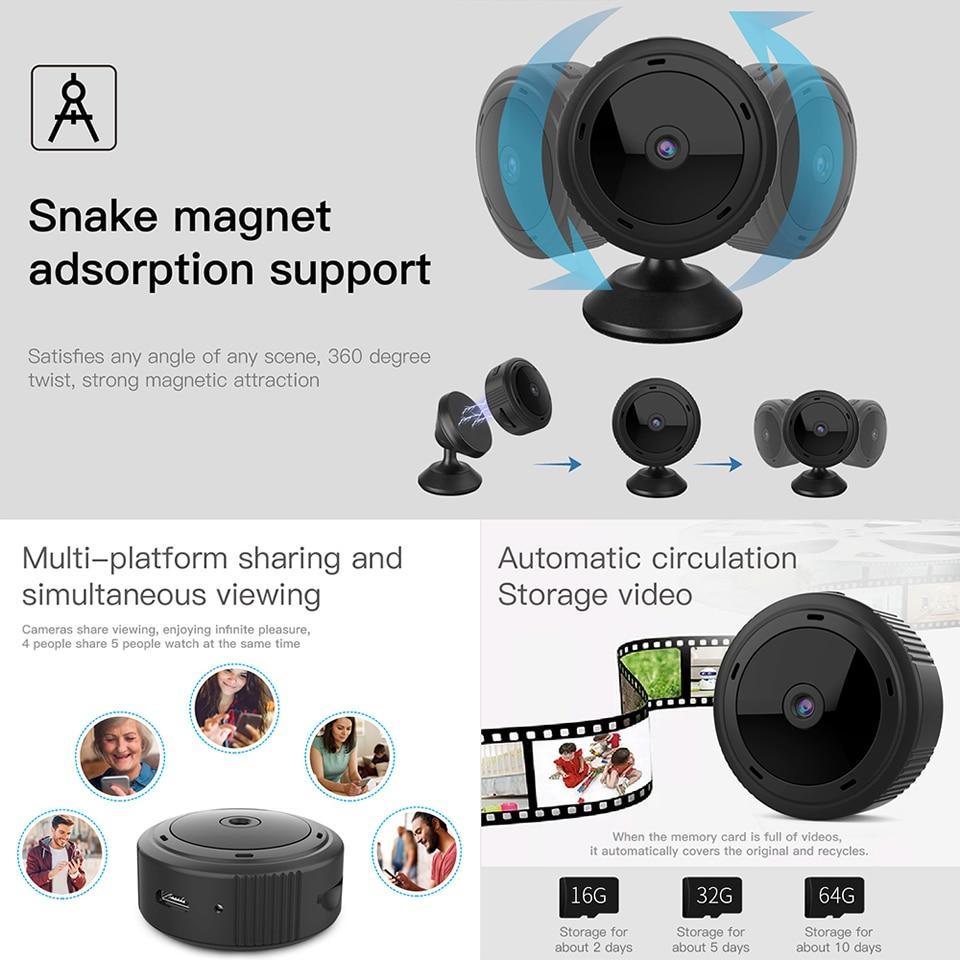 Compact 1080P WiFi Surveillance Camera with Night Vision