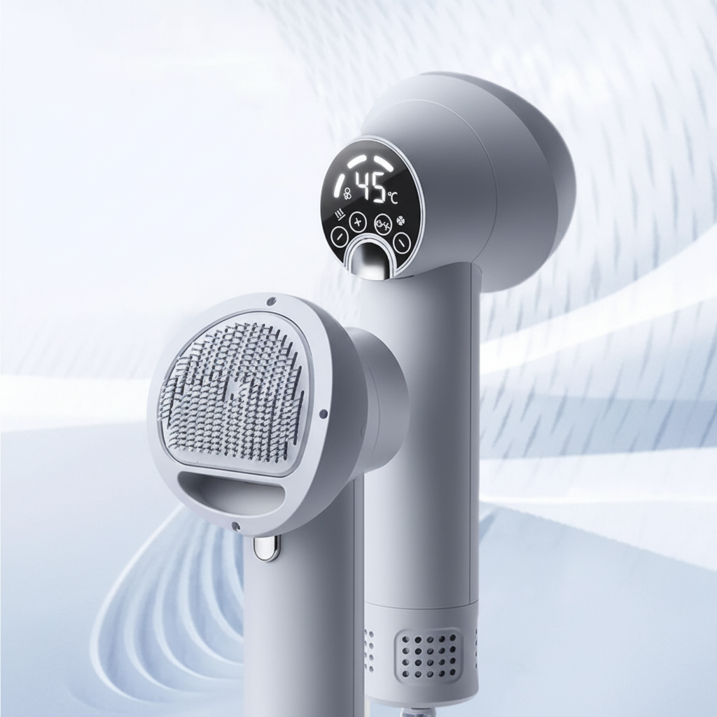 Dual-Action Pet Dryer and Brush for Effortless Grooming