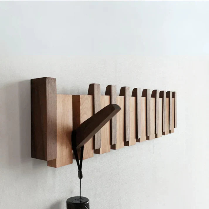 Elegant Wooden Coat Rack - Chic Entrance Organizer