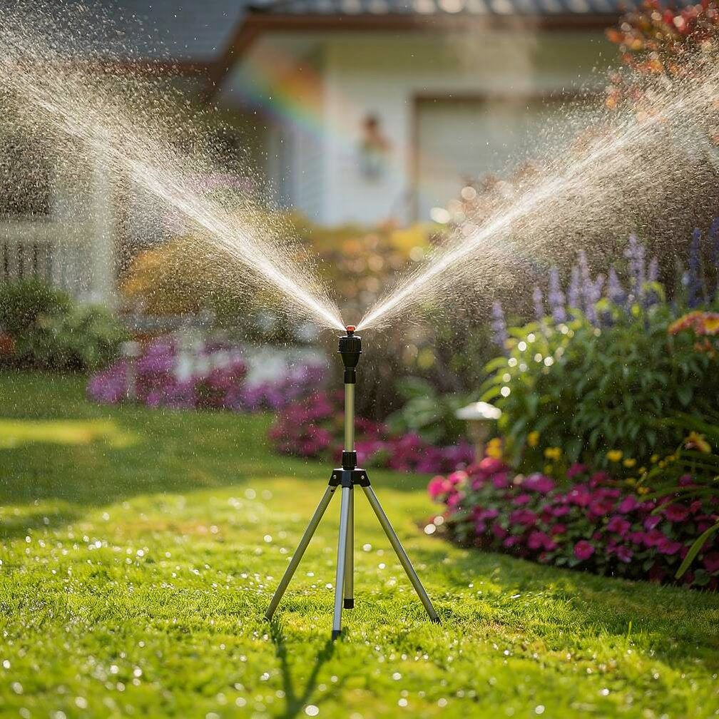 Elevate Your Garden with the 360° Stable Sprinkler