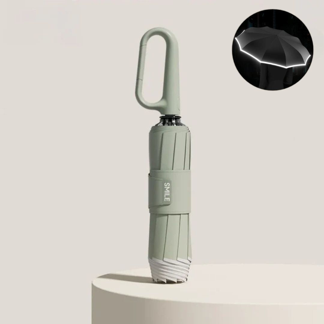 Wind-Resistant Umbrella with Reflective Features