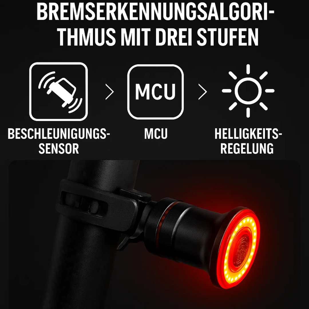 Smart Bicycle Tail Light with 6 Modes & Rechargeable Battery