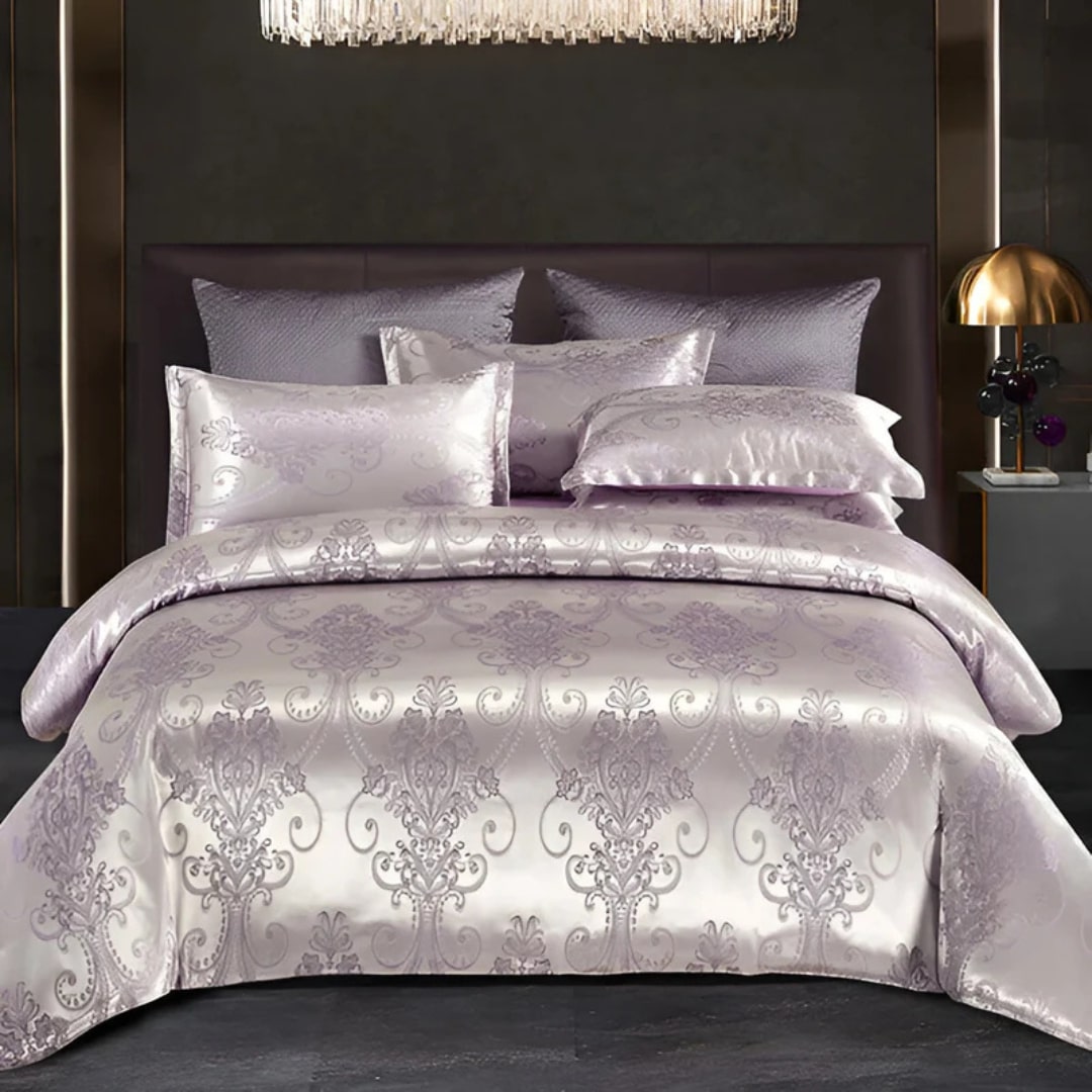 Luxurious Satin Bed Sheet Set with Pillow Covers