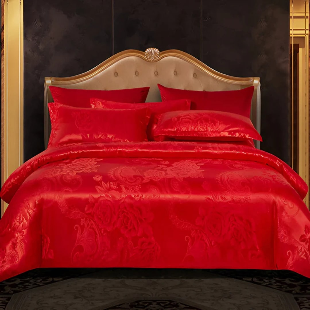 Luxurious Satin Bed Sheet Set with Pillow Covers