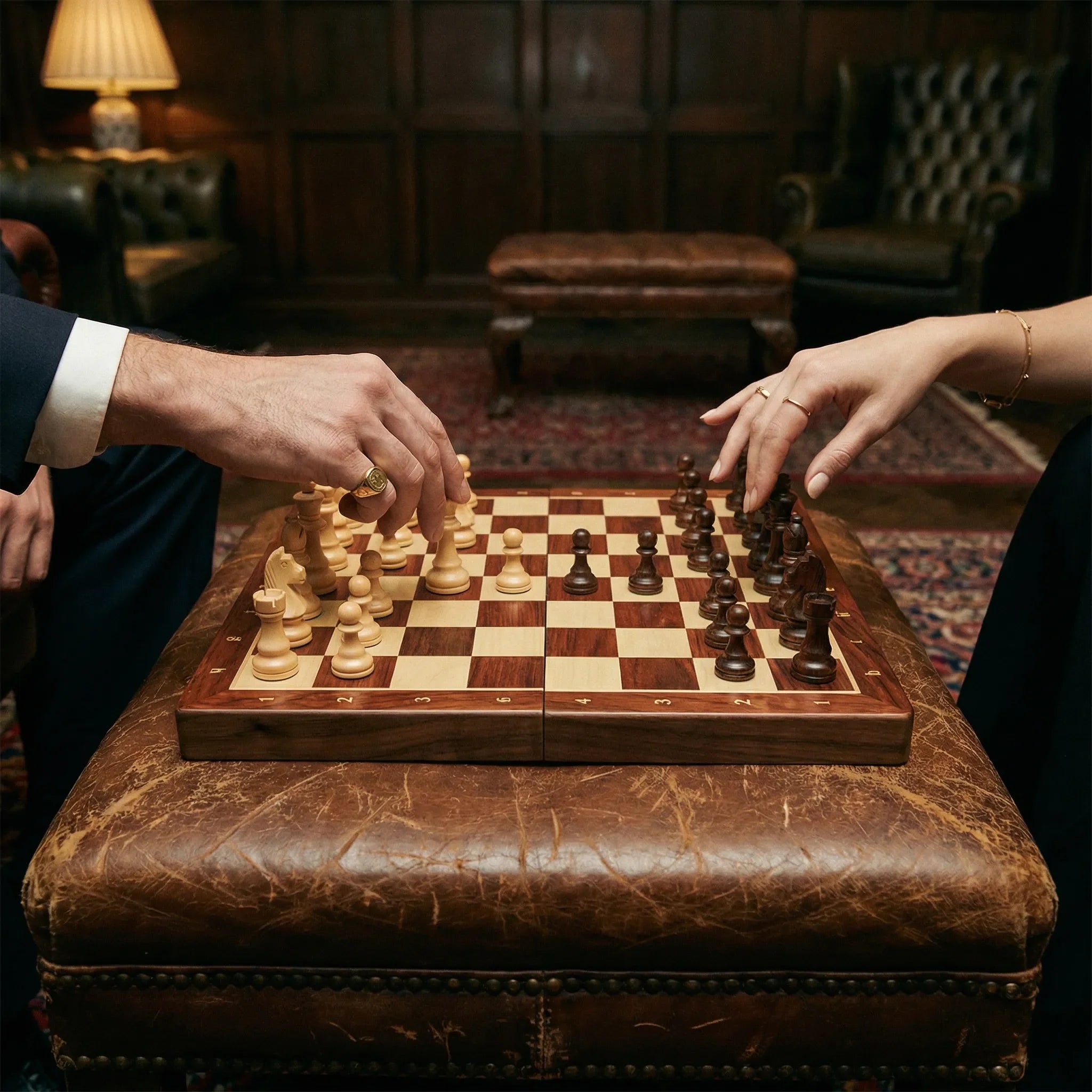 Elegant Wooden Chess Set | Portable & Foldable Design