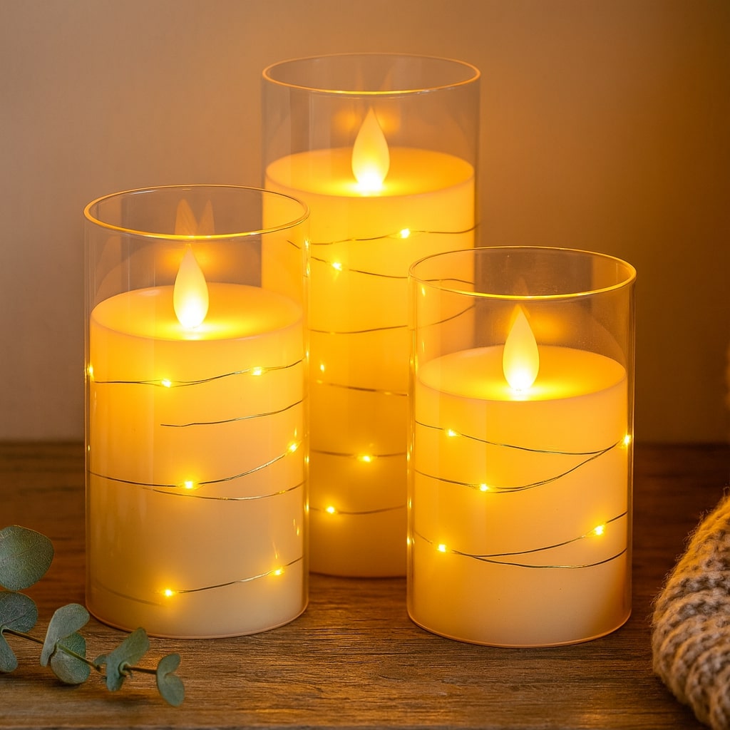 Remote-Controlled LED Candles with Timer for Cozy Ambiance