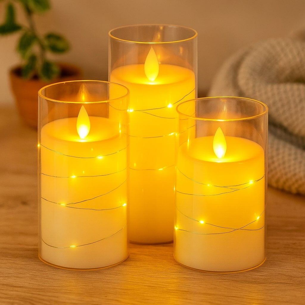 Remote-Controlled LED Candles with Timer for Cozy Ambiance