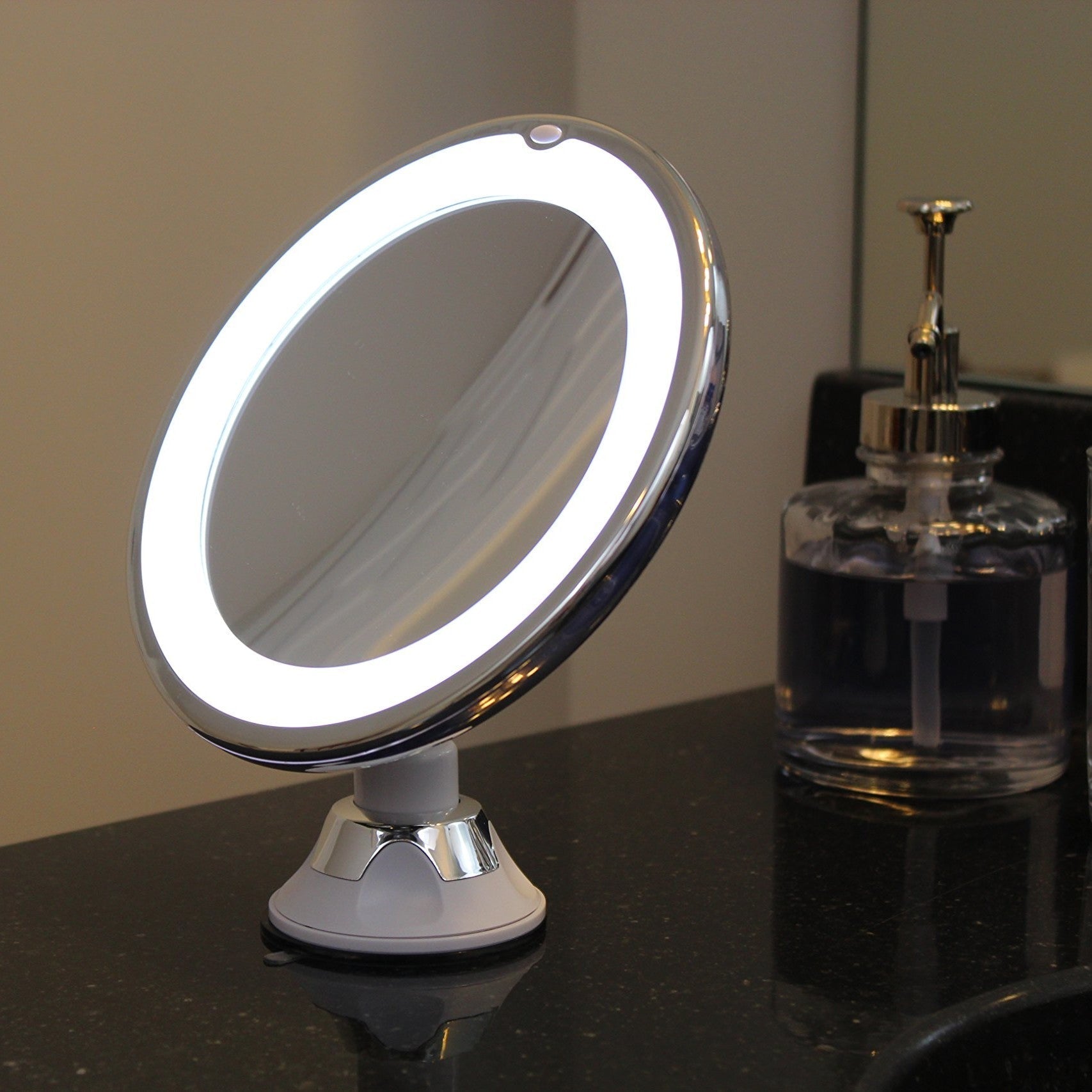 BrightView 10x Magnifying Makeup Mirror with LED Lighting