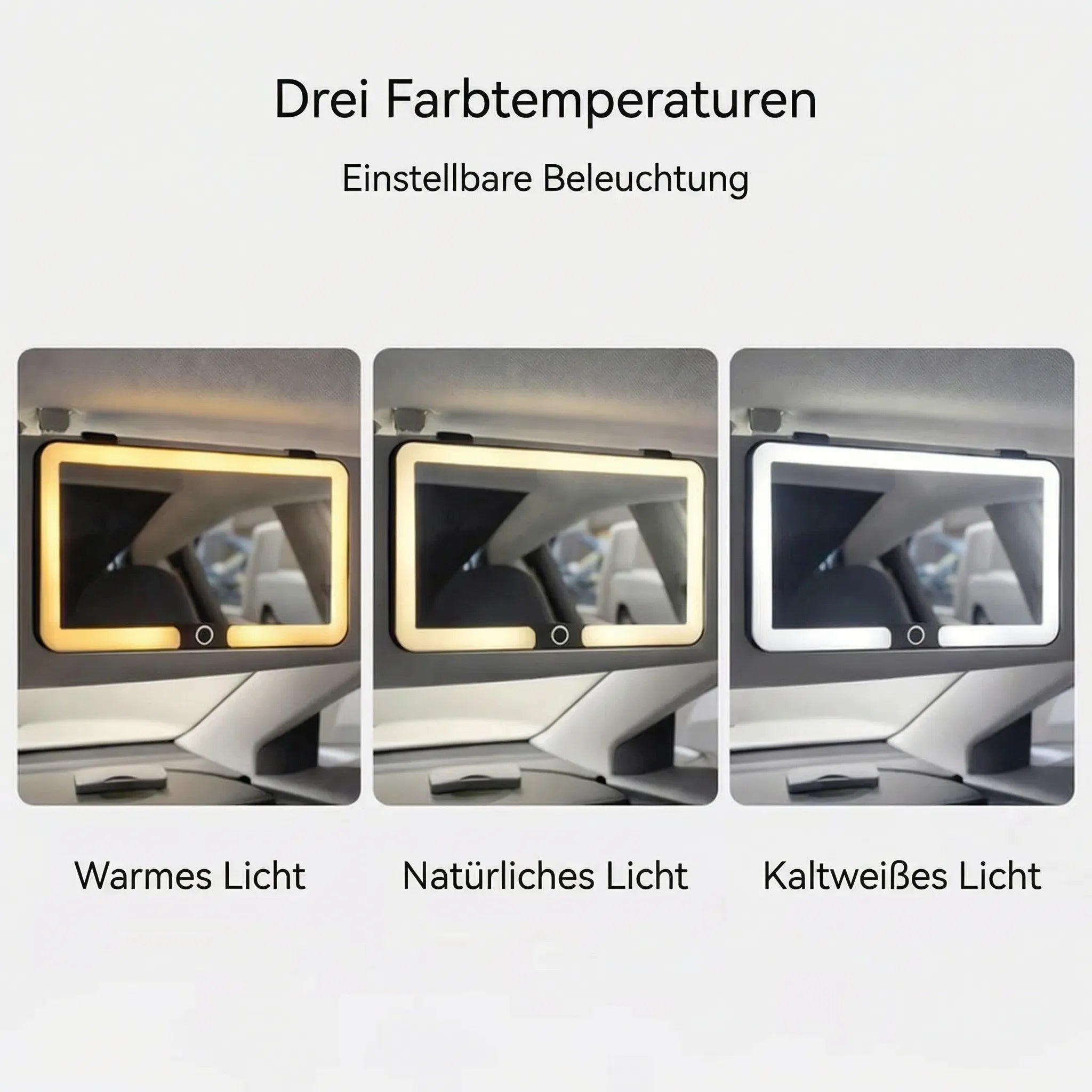 Illuminated Car Makeup Mirror | Travel-Friendly Beauty Reflector