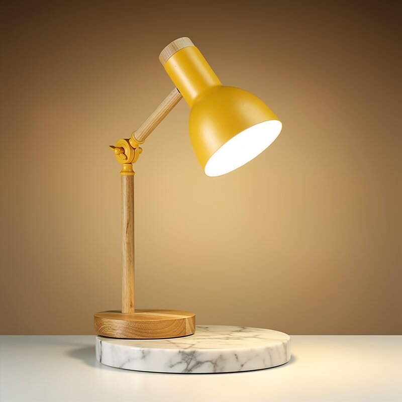 Wooden Desk Lamp | Adjustable Lighting for Any Space