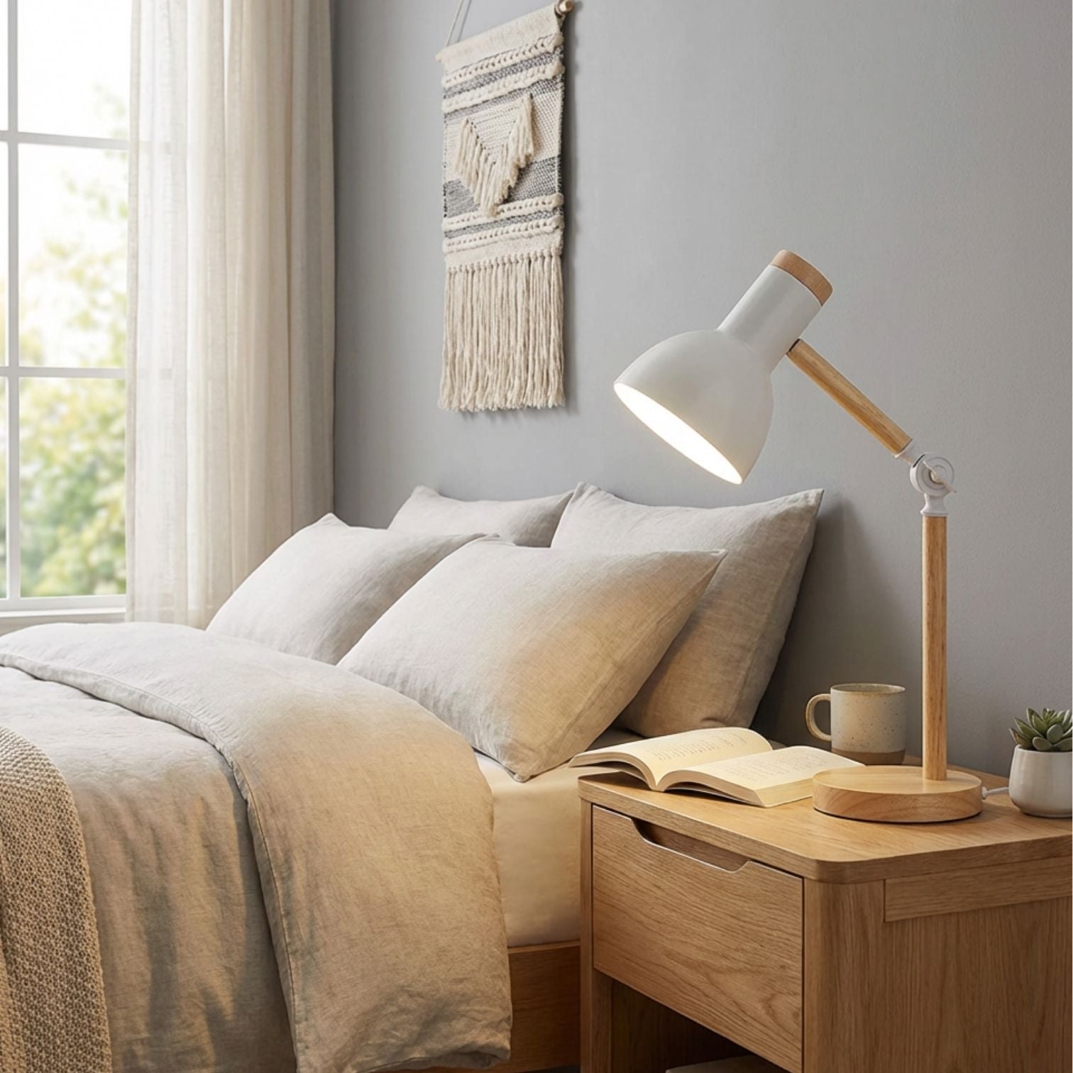 Wooden Desk Lamp | Adjustable Lighting for Any Space