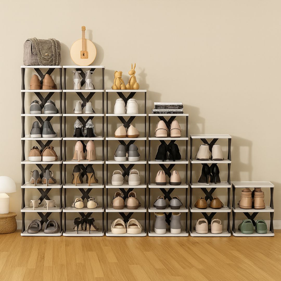Slim Shoe Organizer | Vertical Shoe Rack for Space Saving