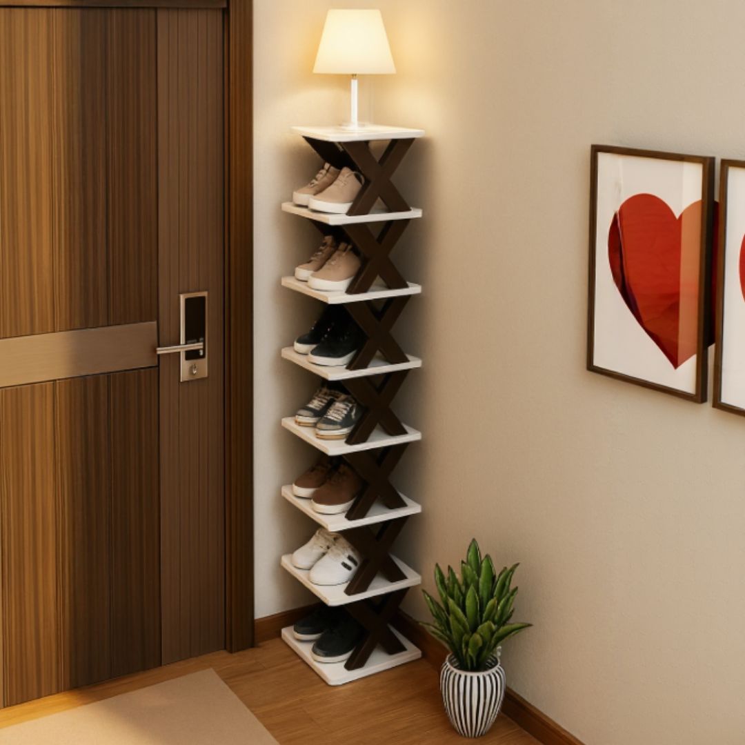 Slim Shoe Organizer | Vertical Shoe Rack for Space Saving