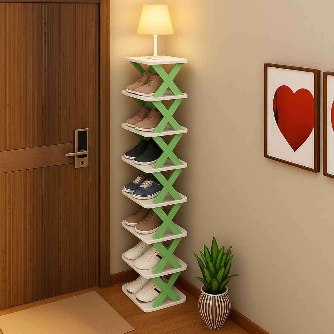 Slim Shoe Organizer | Vertical Shoe Rack for Space Saving