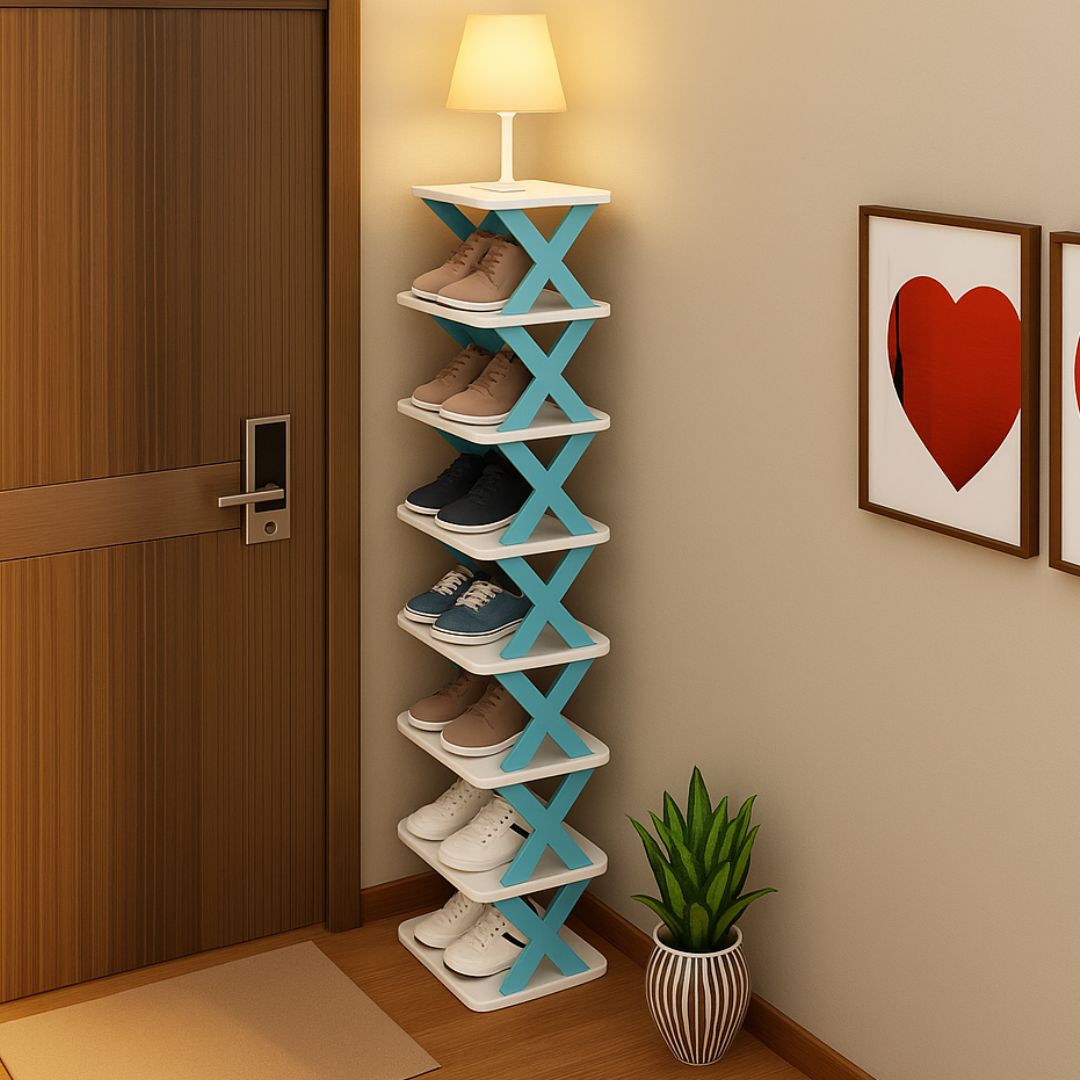 Slim Shoe Organizer | Vertical Shoe Rack for Space Saving