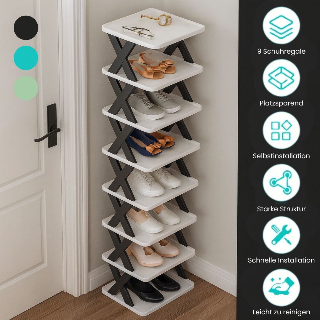 Slim Shoe Organizer | Vertical Shoe Rack for Space Saving