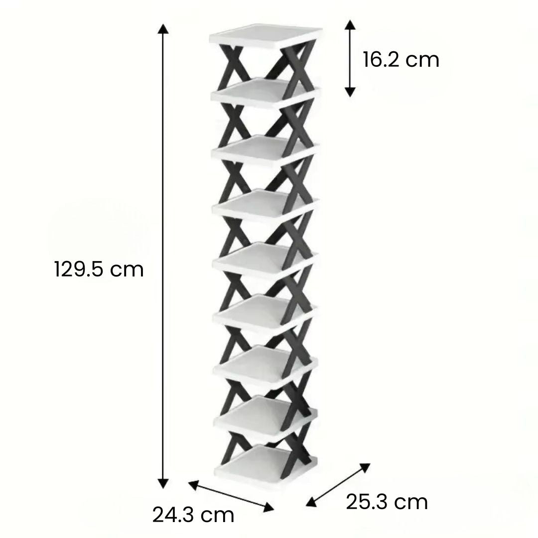 Slim Shoe Organizer | Vertical Shoe Rack for Space Saving
