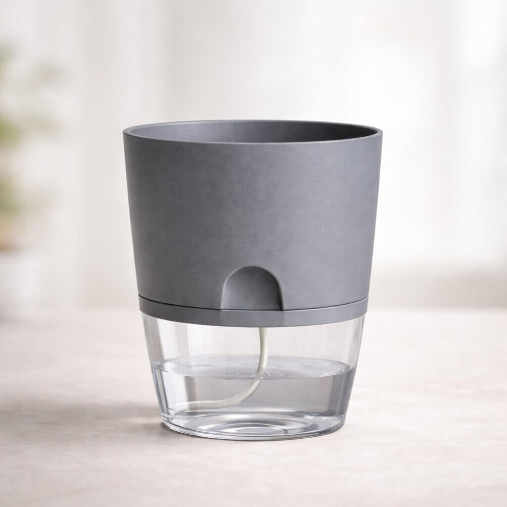 Self-Watering Plant Pot with Reservoir for Indoor & Outdoor Use