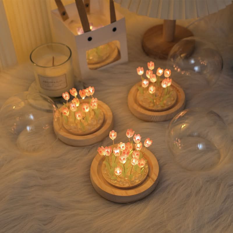 Gentle Glow Tulip Lamp for Peaceful Sleep Spaces