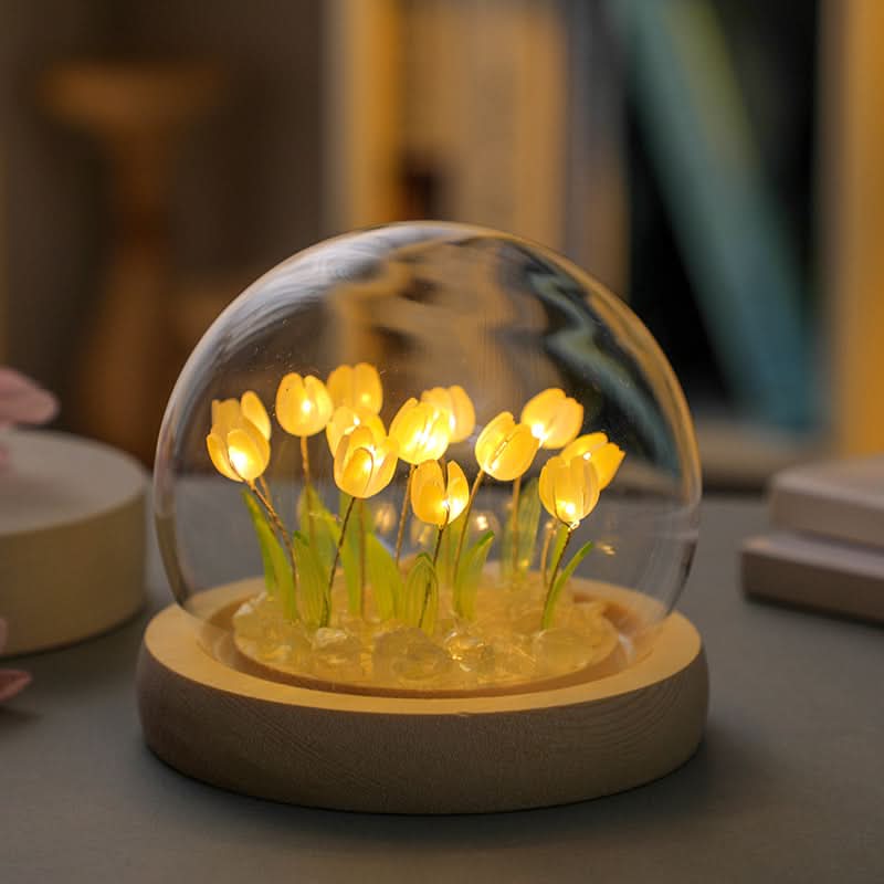 Gentle Glow Tulip Lamp for Peaceful Sleep Spaces