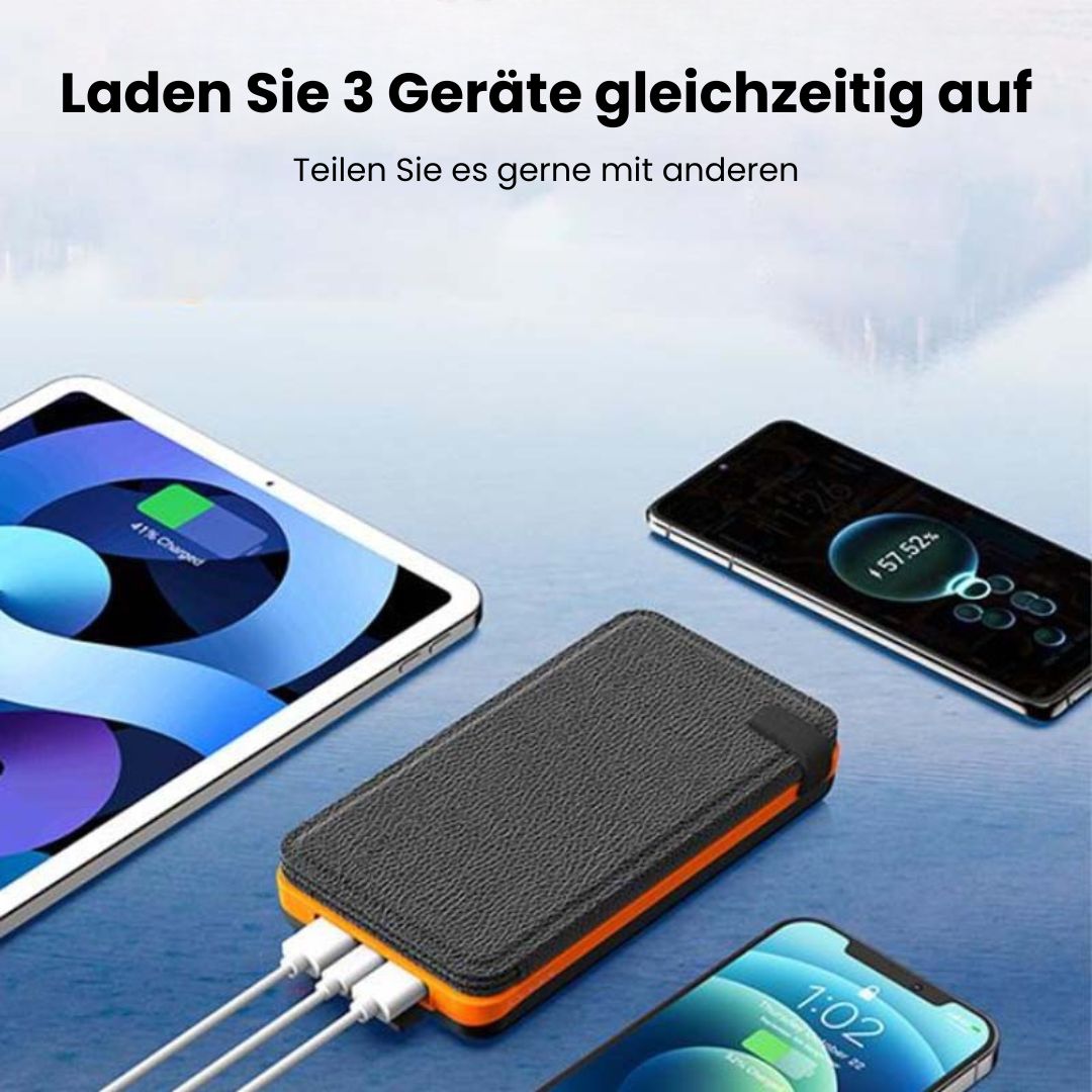 EcoCharge Portable Solar Power Bank | 20000mAh Capacity