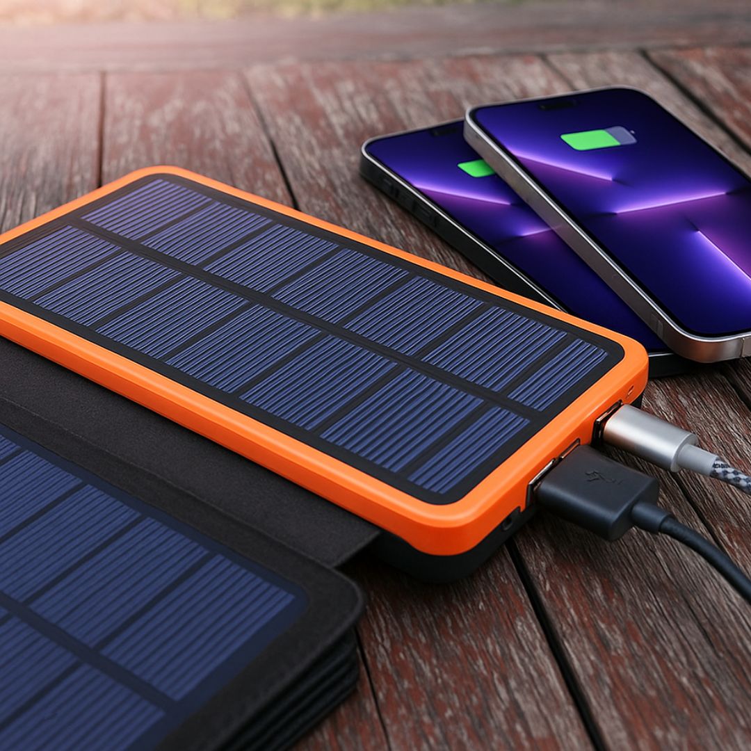 EcoCharge Portable Solar Power Bank | 20000mAh Capacity