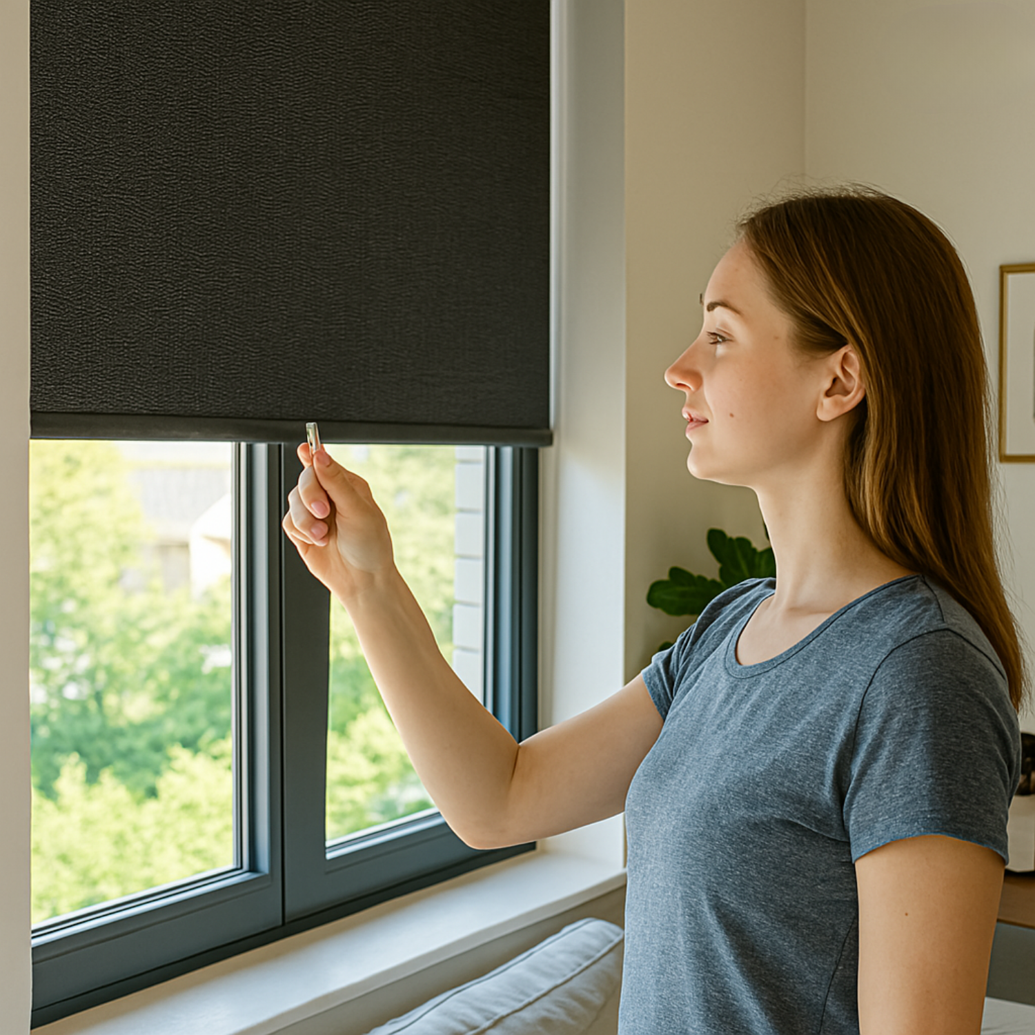 UV-Blocking Window Shade with No-Drill Installation