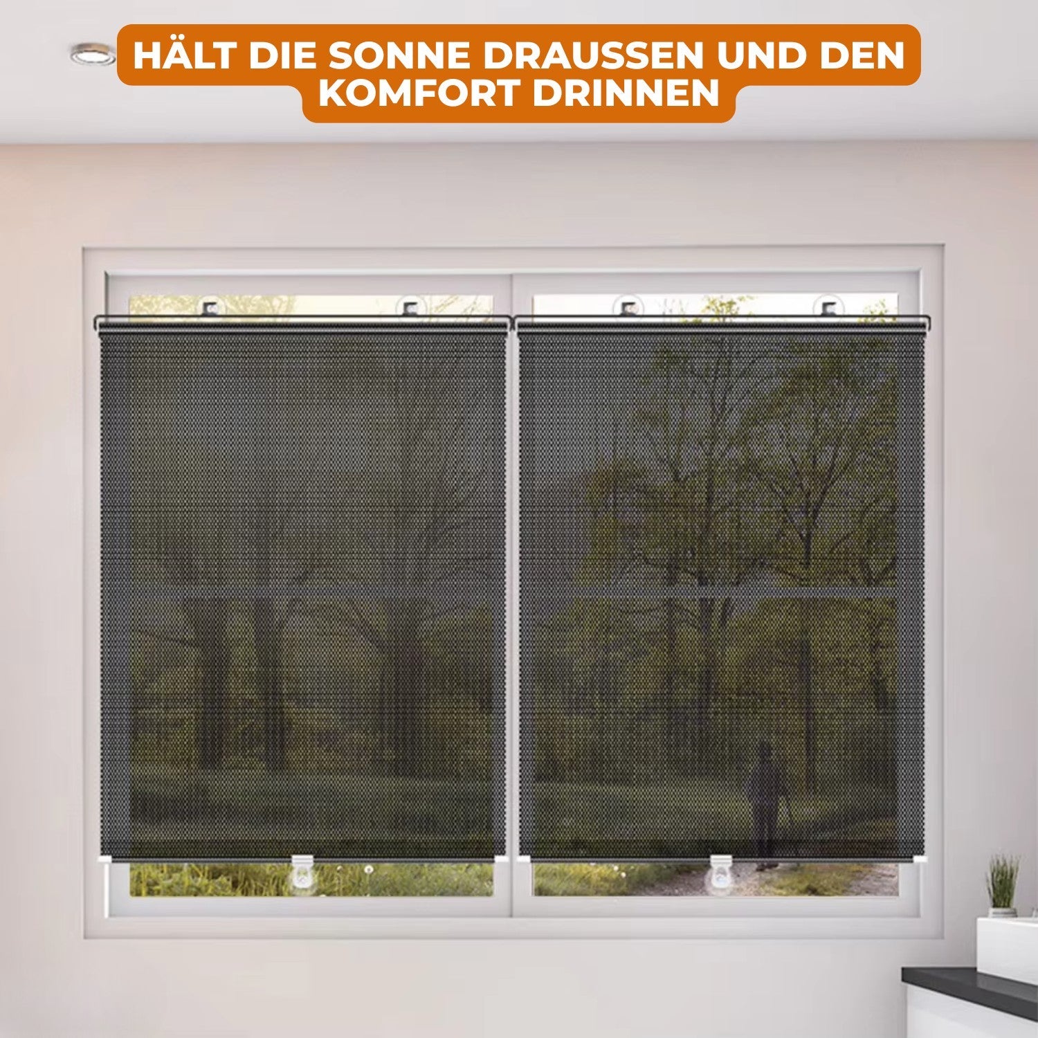 UV-Blocking Window Shade with No-Drill Installation