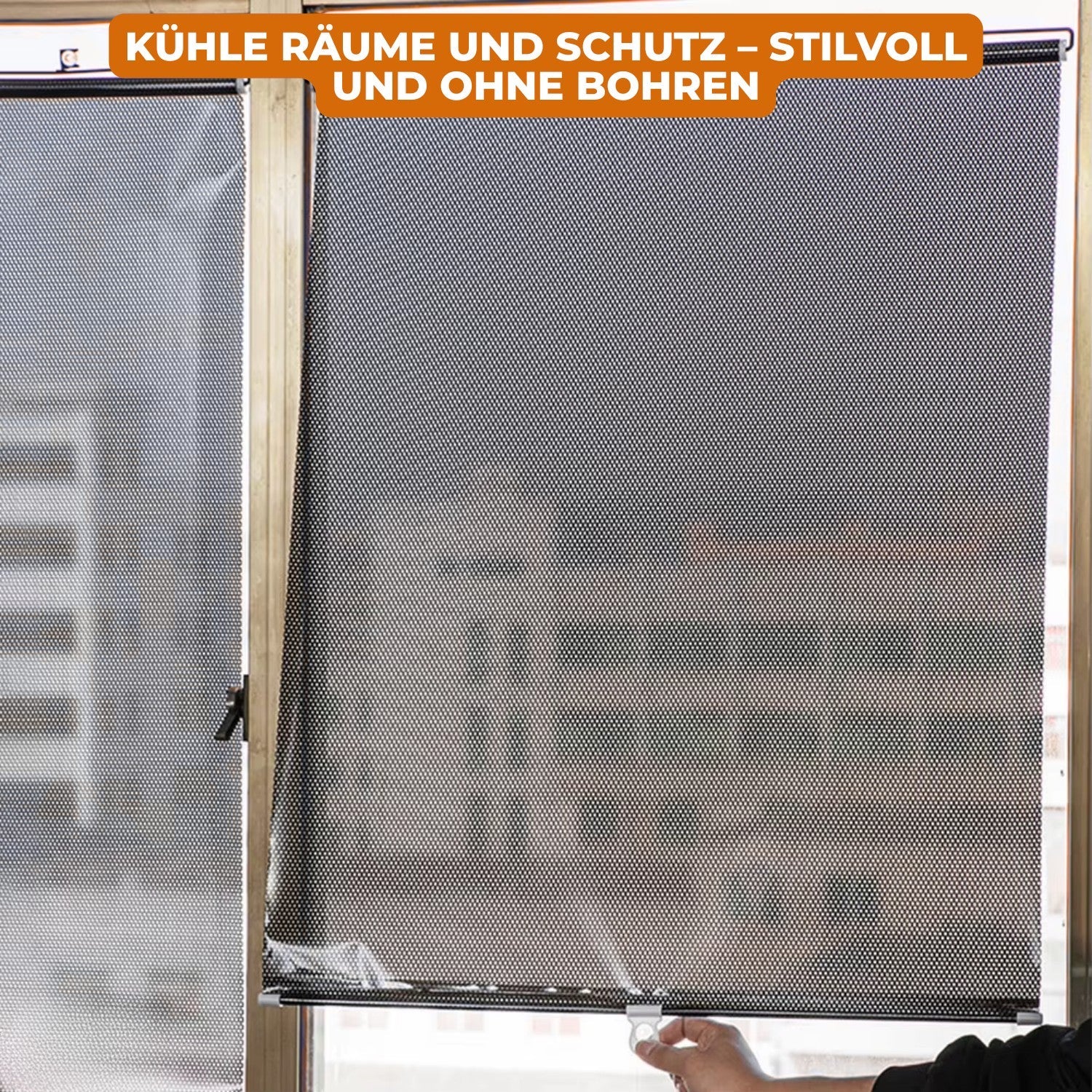 UV-Blocking Window Shade with No-Drill Installation