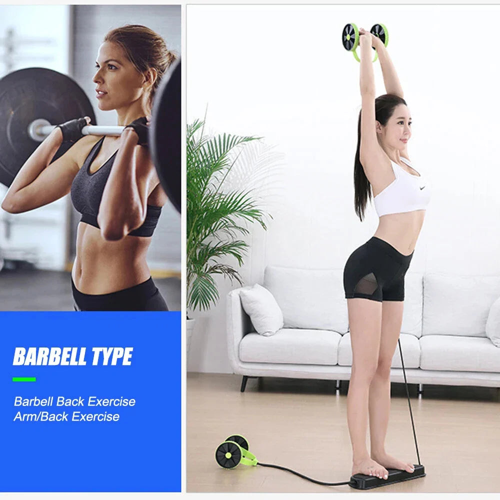 Compact Home Fitness System with Resistance Bands
