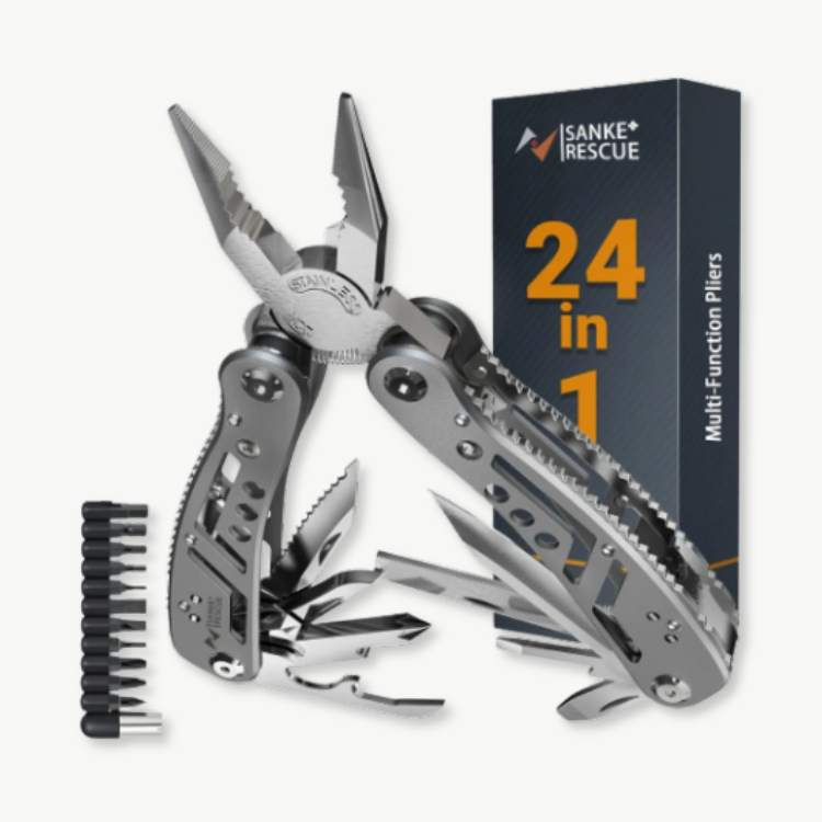 Versatile 24-in-1 Stainless Steel Utility Tool