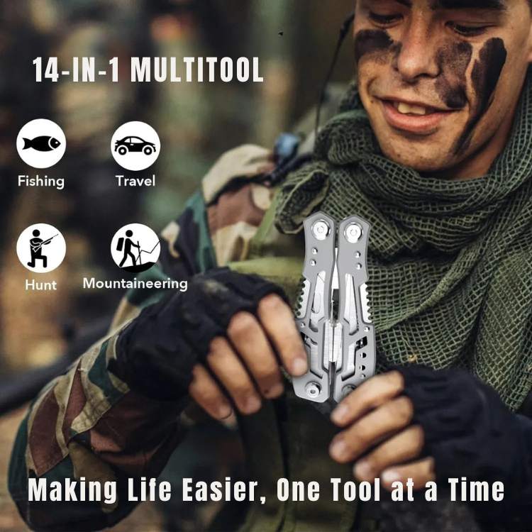 Versatile 24-in-1 Stainless Steel Utility Tool