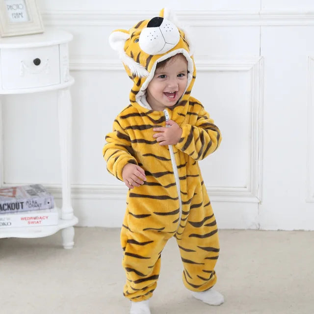 Cozy Critter Fleece Baby Jumpsuit