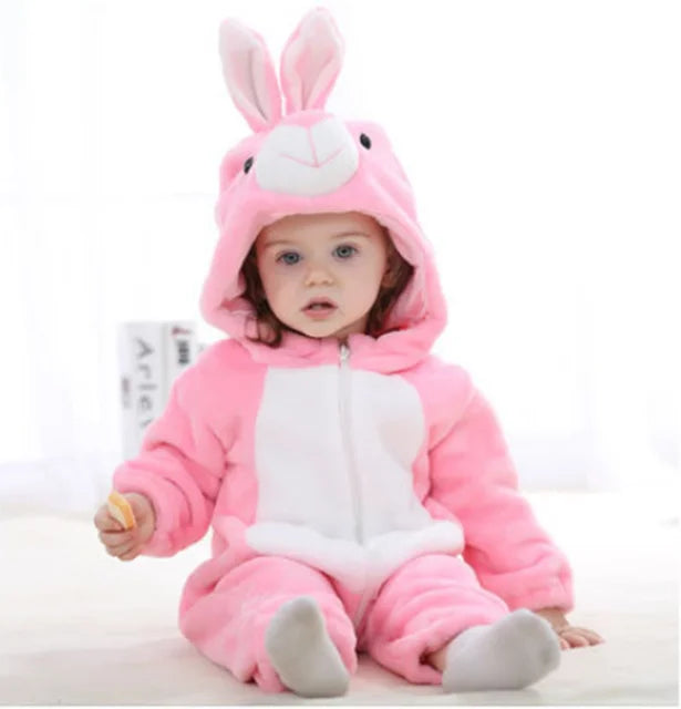 Cozy Critter Fleece Baby Jumpsuit