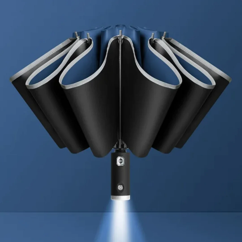 Wind-Resistant Smart Umbrella with Integrated Light